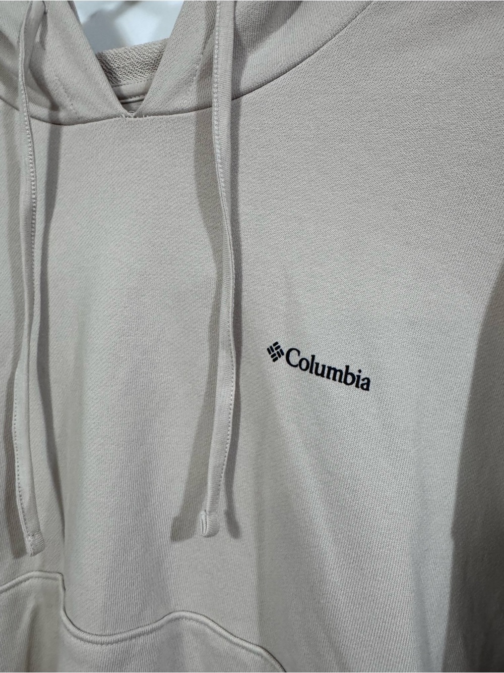 Columbia Light Beige Pullover Hoodie with Logo